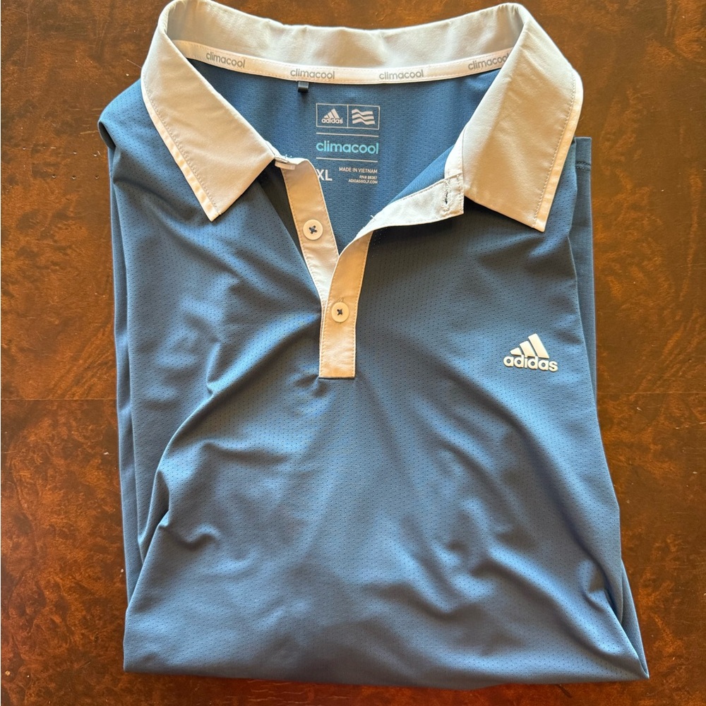 Adidas claims Cool XL Blue Polo Shirt for Men